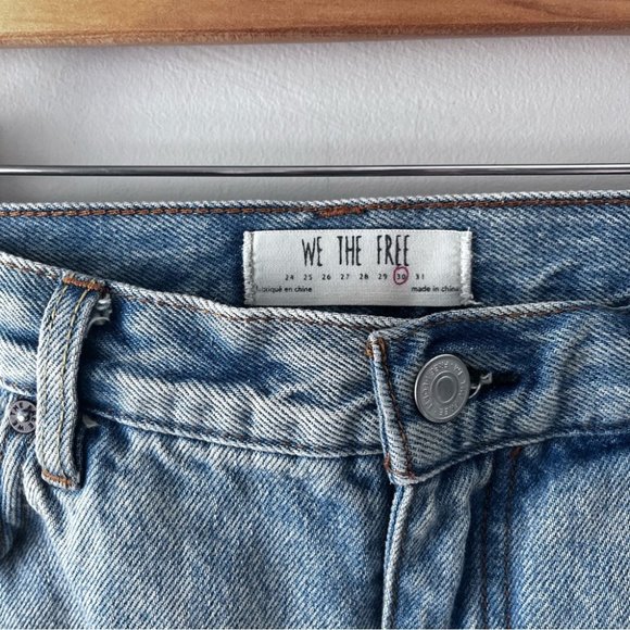 WE The Free Free People Distressed Denim Skirt Women’s Size 30 - Picture 5 of 6